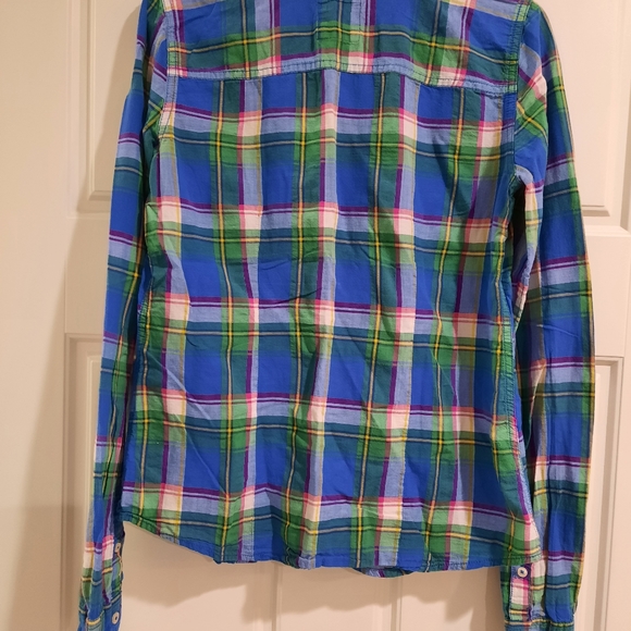 Plaid Botton Down Hollister Shirt - Picture 3 of 3
